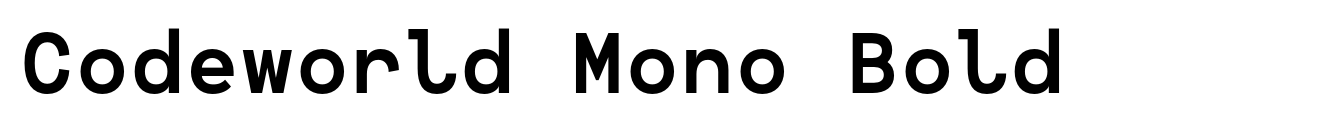 Codeworld Mono Bold